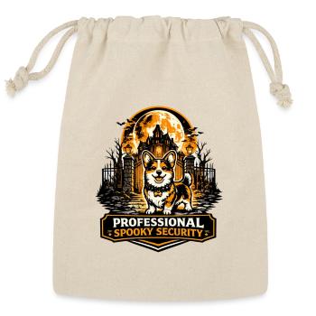 Professional Spooky Security Corgi Halloween - Reusable Gift Bag - Natural - Front