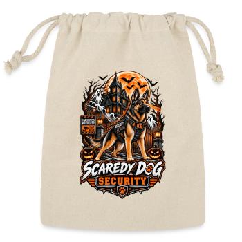 Scaredy Dog Security K9 German Shepherd Halloween - Reusable Gift Bag - Natural - Front
