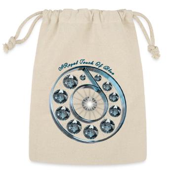 Blue Diamond Crown Ring - Reusable Gift Bag - Natural - Front
