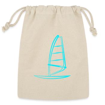 Windsurfing Water Sports Surfer - Reusable Gift Bag - Natural - Front