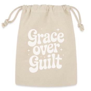 grace_over_guilt - Reusable Gift Bag - Natural - Front