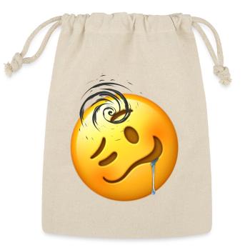Dizzy Face Emoticon - Reusable Gift Bag - Natural - Front