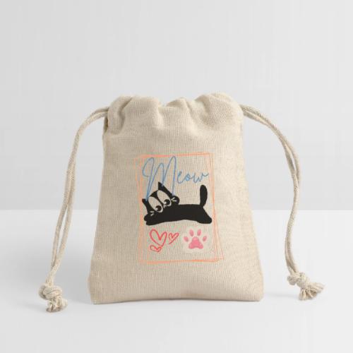 Meow Cat Paw Cute Kitty Lover Design - Reusable Gift Bag