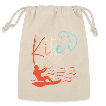 Kitesurfing Kite Water Sports - Reusable Gift Bag - Natural - Front