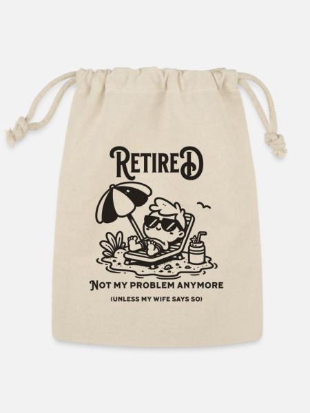 Retired Beach Chill - Reusable Gift Bag - Natural