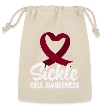 Sickle Cell Awareness Warrior Supporter Survivor - Reusable Gift Bag - Natural - Front