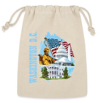 Washington DC Collage - Reusable Gift Bag - Natural - Front