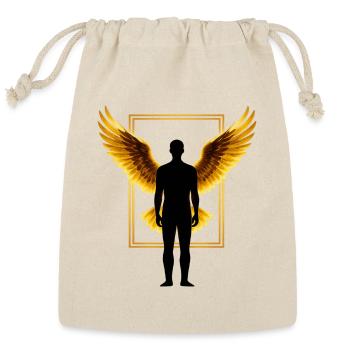 Golden Wings Inner Power Art - Reusable Gift Bag - Natural - Front