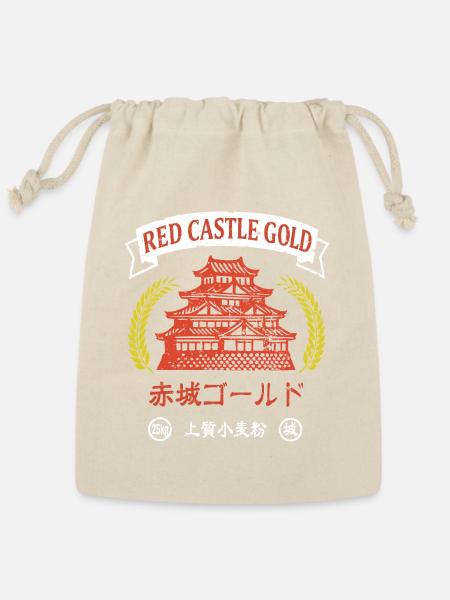 Red Castle Gold Pagoda - Reusable Gift Bag - Natural