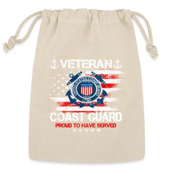 Coast Guard Veteran Pride - Reusable Gift Bag - Natural - Front