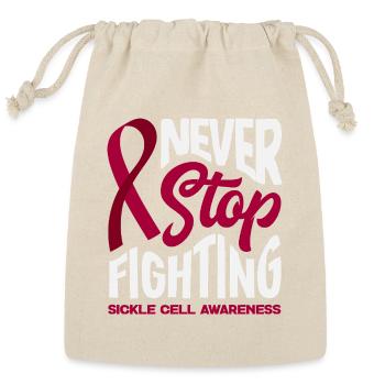 Sickle Cell Awareness Warrior Supporter Survivor - Reusable Gift Bag - Natural - Front
