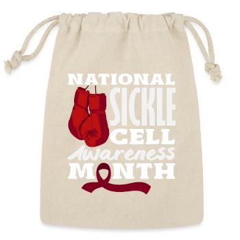 Sickle Cell Awareness Warrior Supporter Survivor - Reusable Gift Bag - Natural - Front