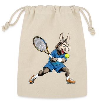 Donkey tennis - Reusable Gift Bag - Natural - Front