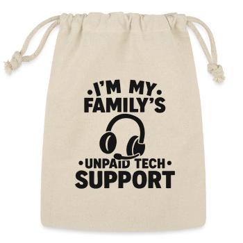 Family Tech Support Hero - Reusable Gift Bag - Natural - Front