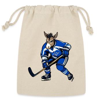 Donkey Ice Hockey Player - Reusable Gift Bag - Natural - Front