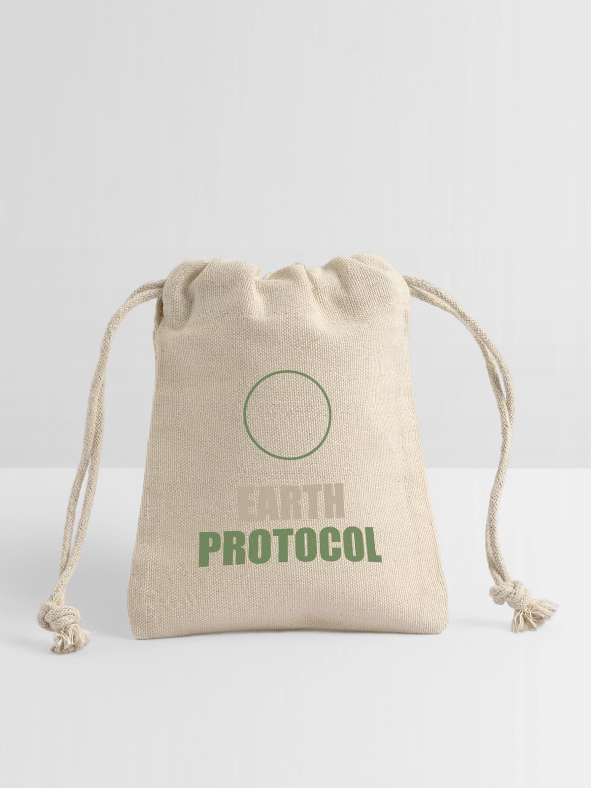 Earth Protocol Eco-Tech Label - Reusable Gift Bag - Natural - Front
