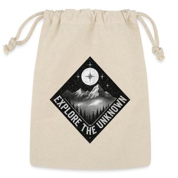 Explore the Unknown Patch - Reusable Gift Bag - Natural - Front