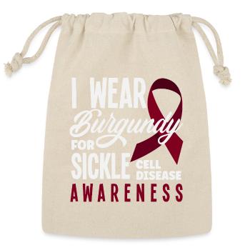 Sickle Cell Awareness Warrior Supporter Survivor - Reusable Gift Bag - Natural - Front
