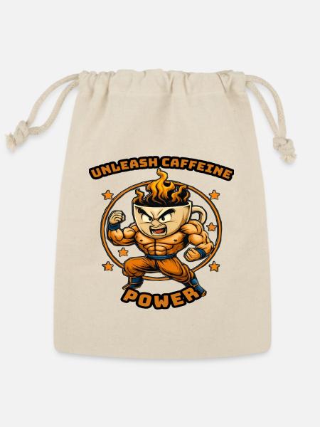 Unleash Caffeine Power - Reusable Gift Bag - Natural