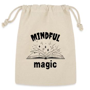 Mindful Magic Witchy Retro Black Serif - Reusable Gift Bag - Natural - Front