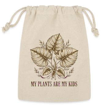 Golden Monstera Plant Lovers Art - Reusable Gift Bag - Natural - Front