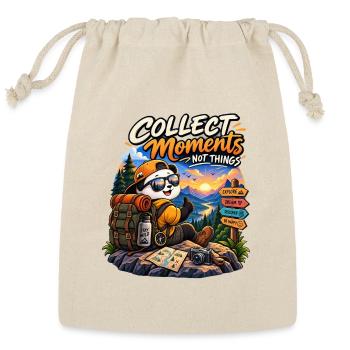 Collect Moments, Not Things - Reusable Gift Bag - Natural - Front