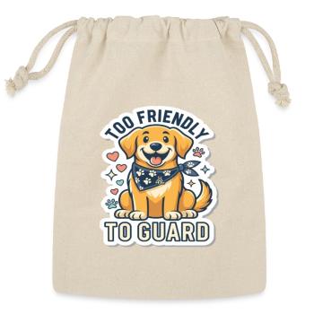 Too Friendly To Guard - Reusable Gift Bag - Natural - Front