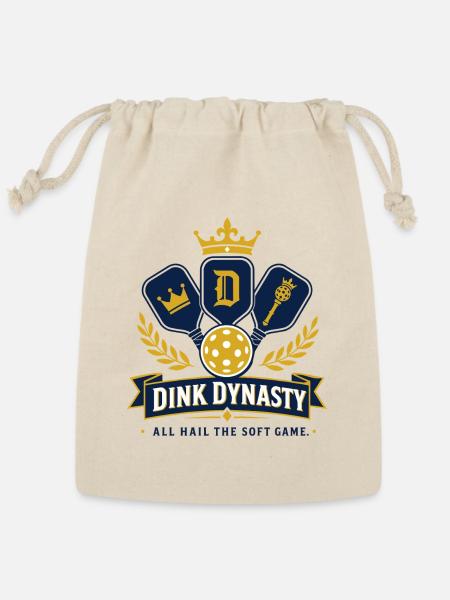 Dink Dynasty Crowned Pickleball Crest - Reusable Gift Bag - Natural