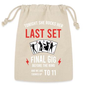 Last Set Poker Party T-Shirt - Reusable Gift Bag - Natural - Front