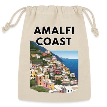 Amalfi Coast Mosaic Vista - Reusable Gift Bag - Natural - Front