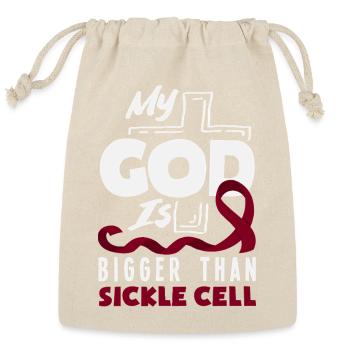 Sickle Cell Awareness Warrior Supporter Survivor - Reusable Gift Bag - Natural - Front