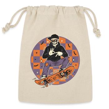 Six Seven 6 7 Halloween Skeleton - Reusable Gift Bag - Natural - Front