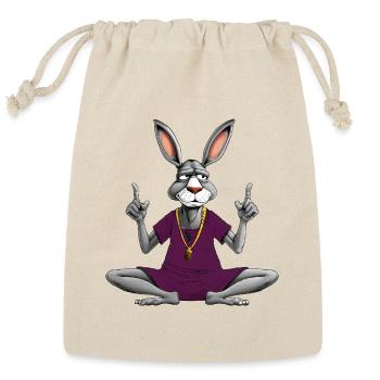 Donkey Yoga / Yogi Donkey - Reusable Gift Bag - Natural - Front