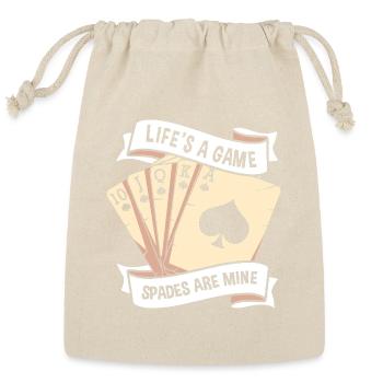 Spades Casino Card Game - Reusable Gift Bag - Natural - Front