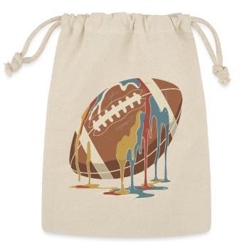 Painted Football Splash - Reusable Gift Bag - Natural - Front