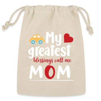 My greatest blessings call me Mom - Reusable Gift Bag - Natural - Front