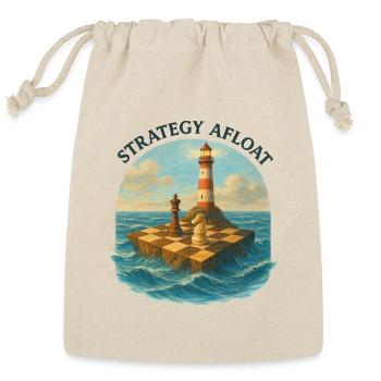 Strategy Afloat Lighthouse Medal - Reusable Gift Bag - Natural - Front