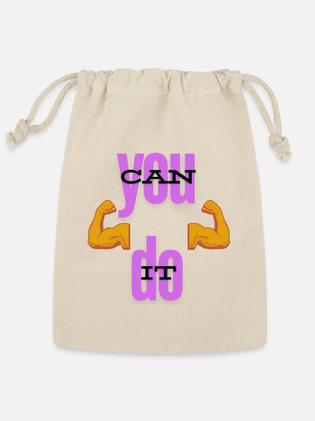 You can do it Fitness Empowerment - Reusable Gift Bag - Natural