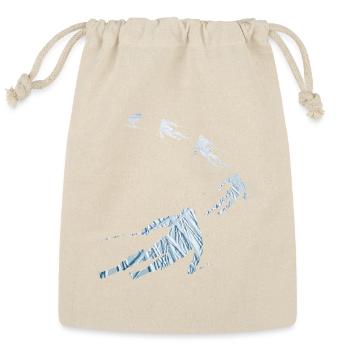 Gift for Skier - Unique Winter Sport Design - Reusable Gift Bag - Natural - Front