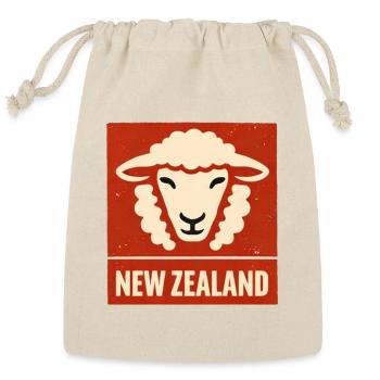 New Zealand Sheep Icon - Reusable Gift Bag - Natural - Front