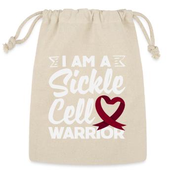 Sickle Cell Awareness Warrior Supporter Survivor - Reusable Gift Bag - Natural - Front