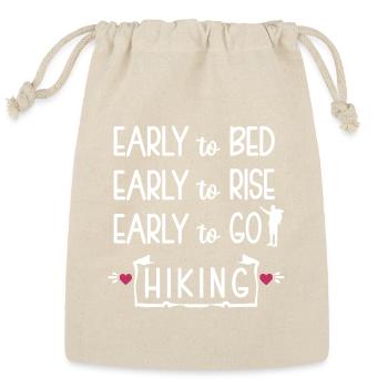 Early to Bed Early to Rise Early to Hike - Reusable Gift Bag - Natural - Front