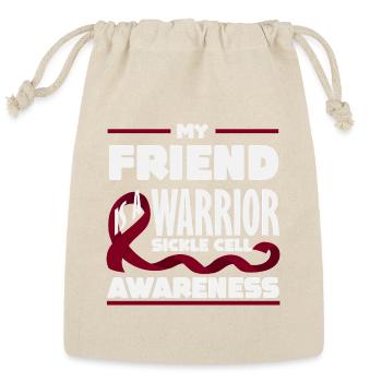Sickle Cell Awareness Warrior Supporter Survivor - Reusable Gift Bag - Natural - Front