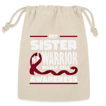 Sickle Cell Awareness Warrior Supporter Survivor - Reusable Gift Bag - Natural - Front