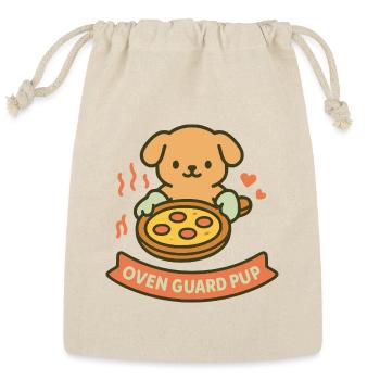 Oven Guard Pup Pizza - Reusable Gift Bag - Natural - Front