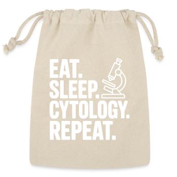 Eat. Sleep. Cytology. Repeat. - Reusable Gift Bag - Natural - Front
