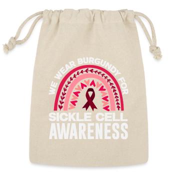 Sickle Cell Awareness Warrior Supporter Survivor - Reusable Gift Bag - Natural - Front