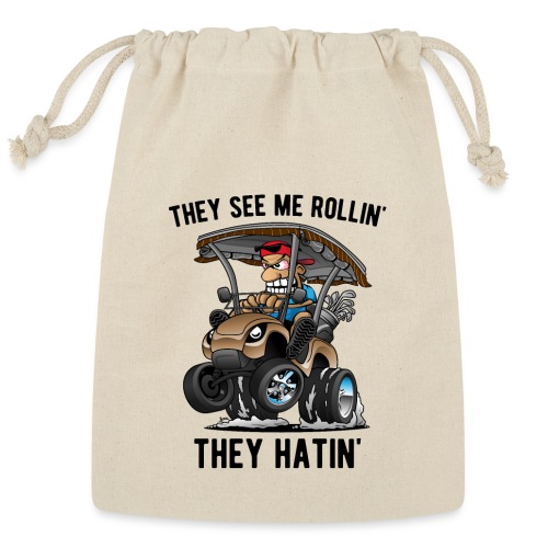 They See Me Rollin' They Hatin' Golf Cart Cartoon - Reusable Gift Bag