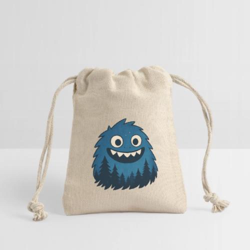 Whimsical Blue Forest Monster – Cute Cartoon Night - Reusable Gift Bag