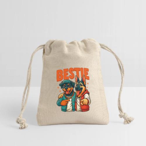 Hip Hop Dog Besties Shirt for Friends & Pet Lovers - Reusable Gift Bag